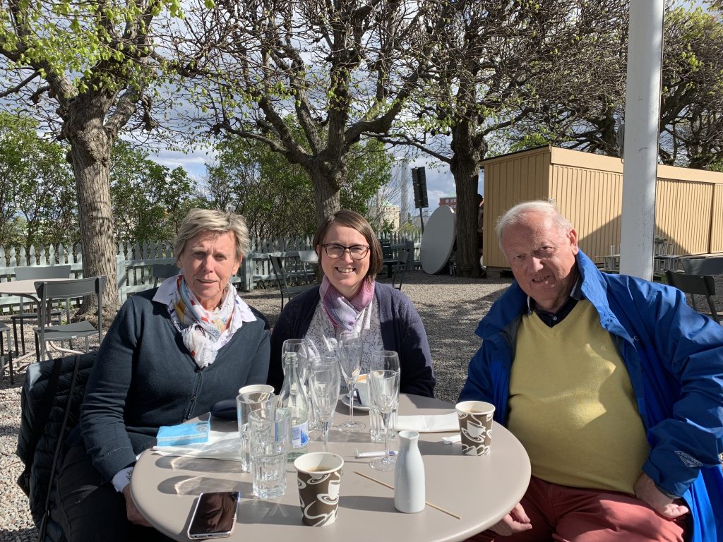 Herinnering foto van een etentje in Stockholm